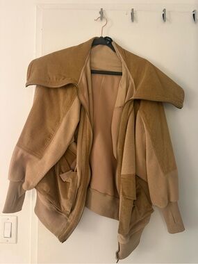Fate Women's Camel/Tan Bomber Jacket